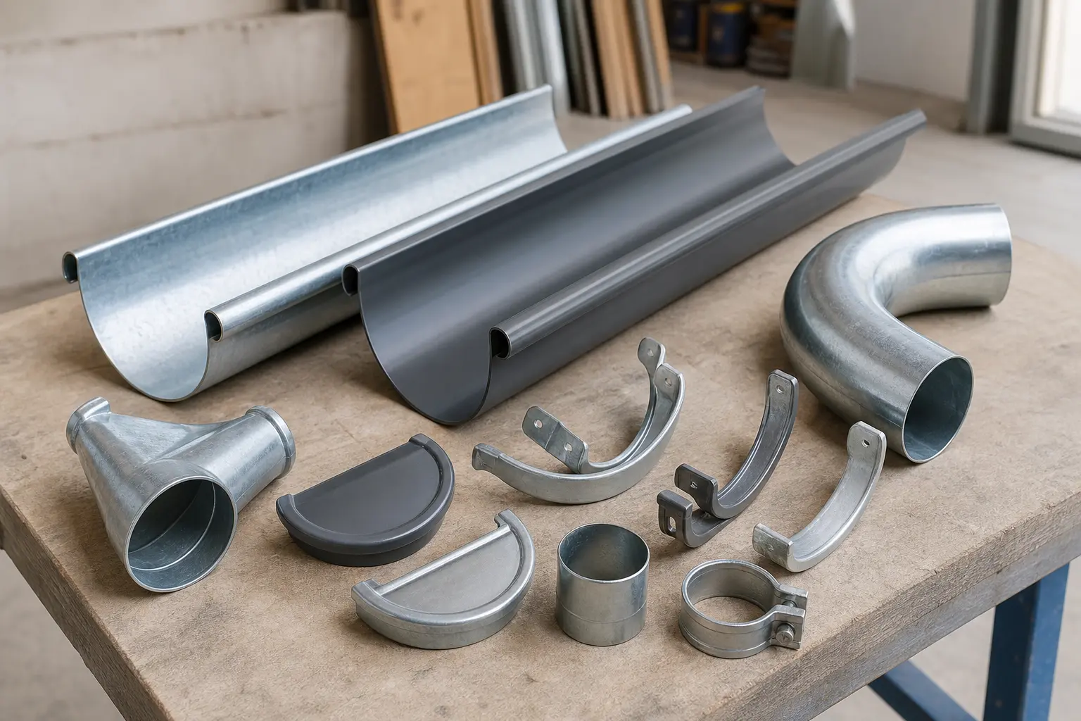 Dachrinnenmaterial und Formteile