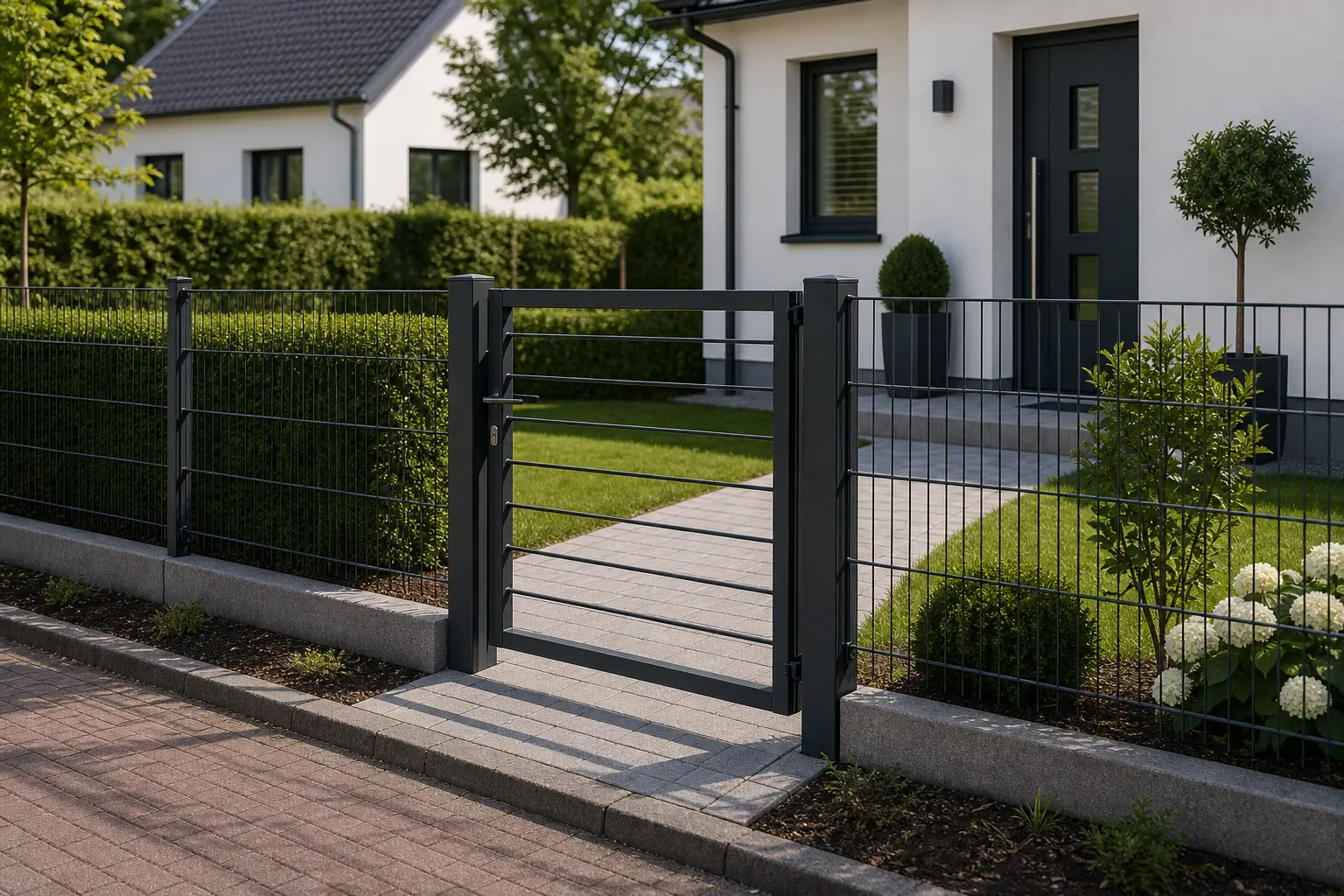 Fertige Zaunanlage passend zum Grundstück