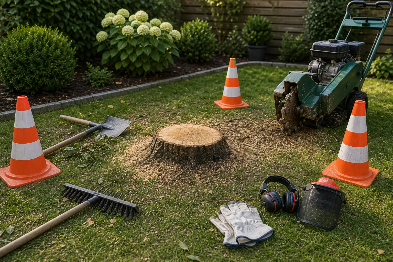 Holzfällerarbeiten Material und Vorbereitung