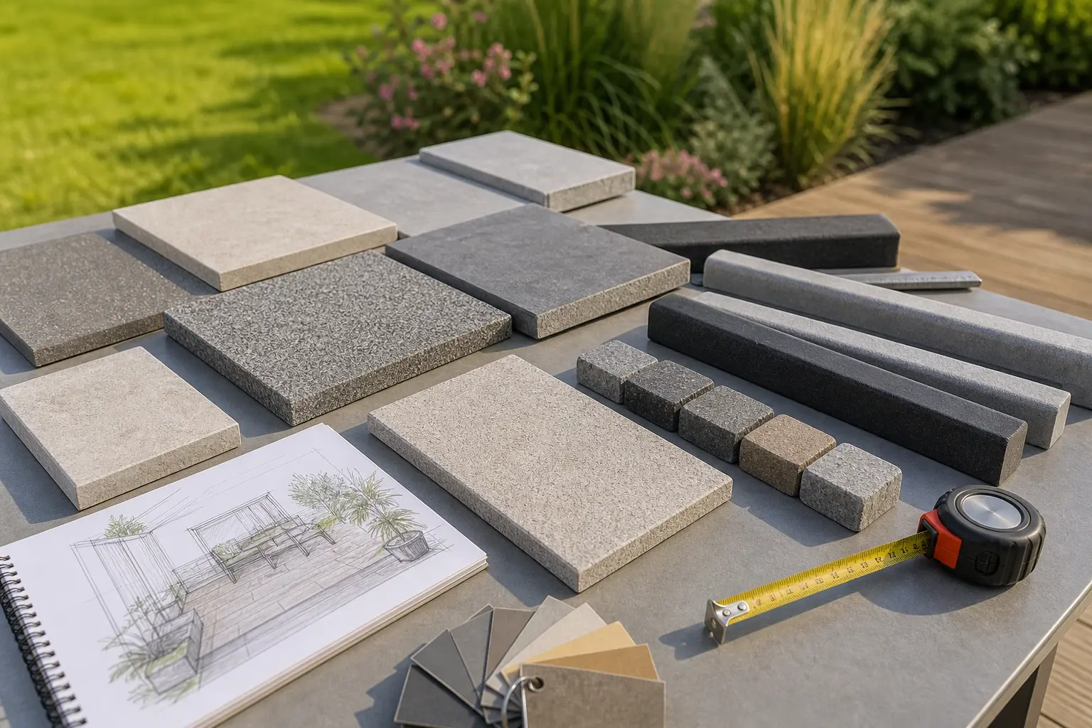 Terrassen Material und Vorbereitung