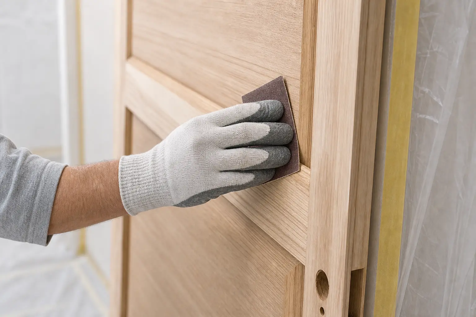 Holzanstrich Detailarbeit