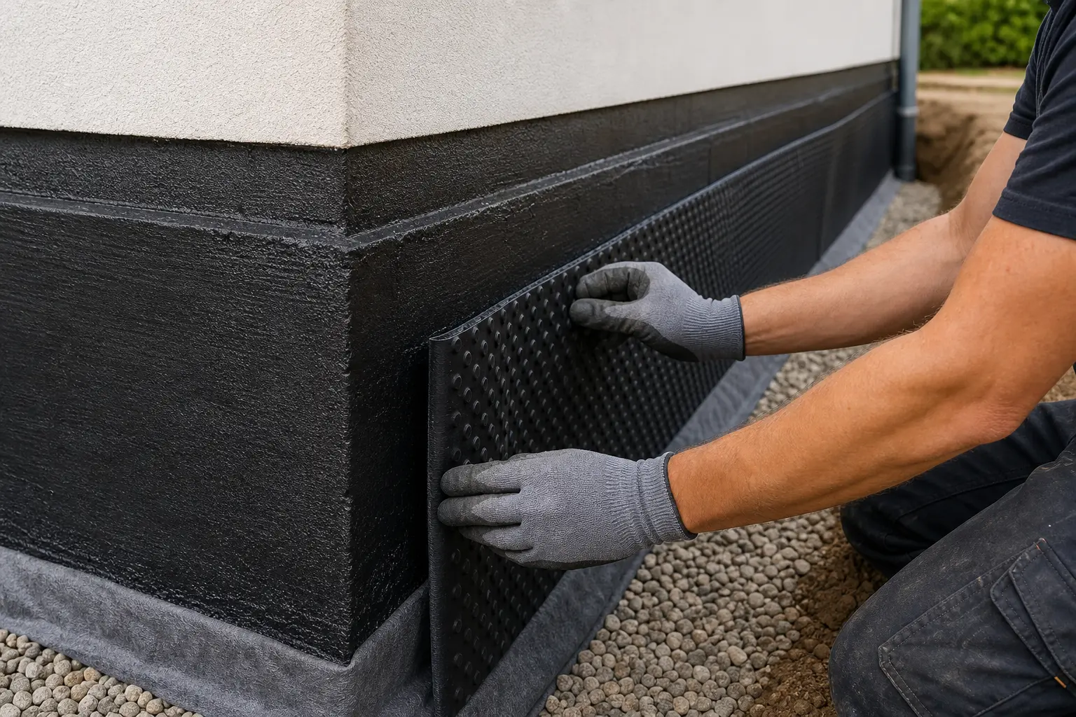 Mauerwerksabdichtung Detailarbeit